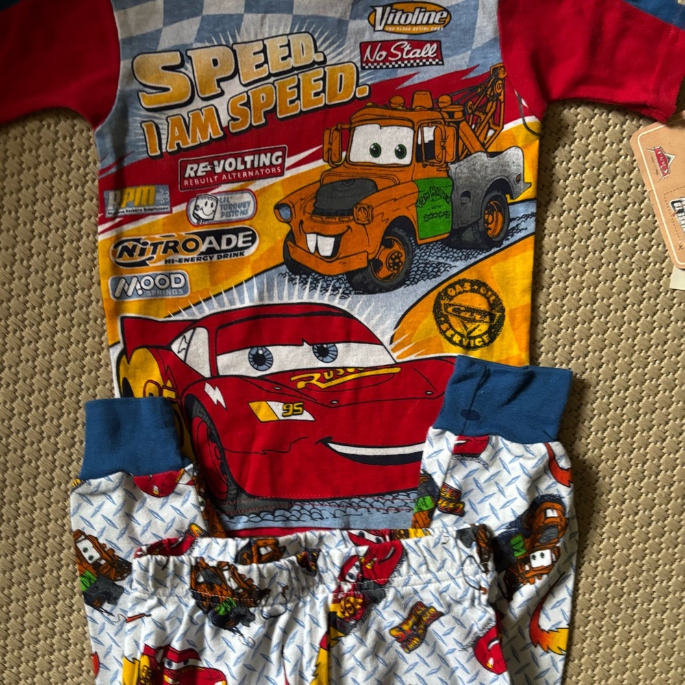Pajamas Disney Pixar Cars boys new size 4 cotton